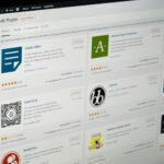 A computer screen displaying the WordPress plugin installation page with various software options